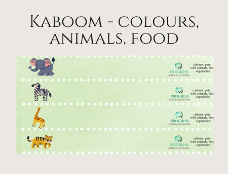 Kaboom - colours, animals, food