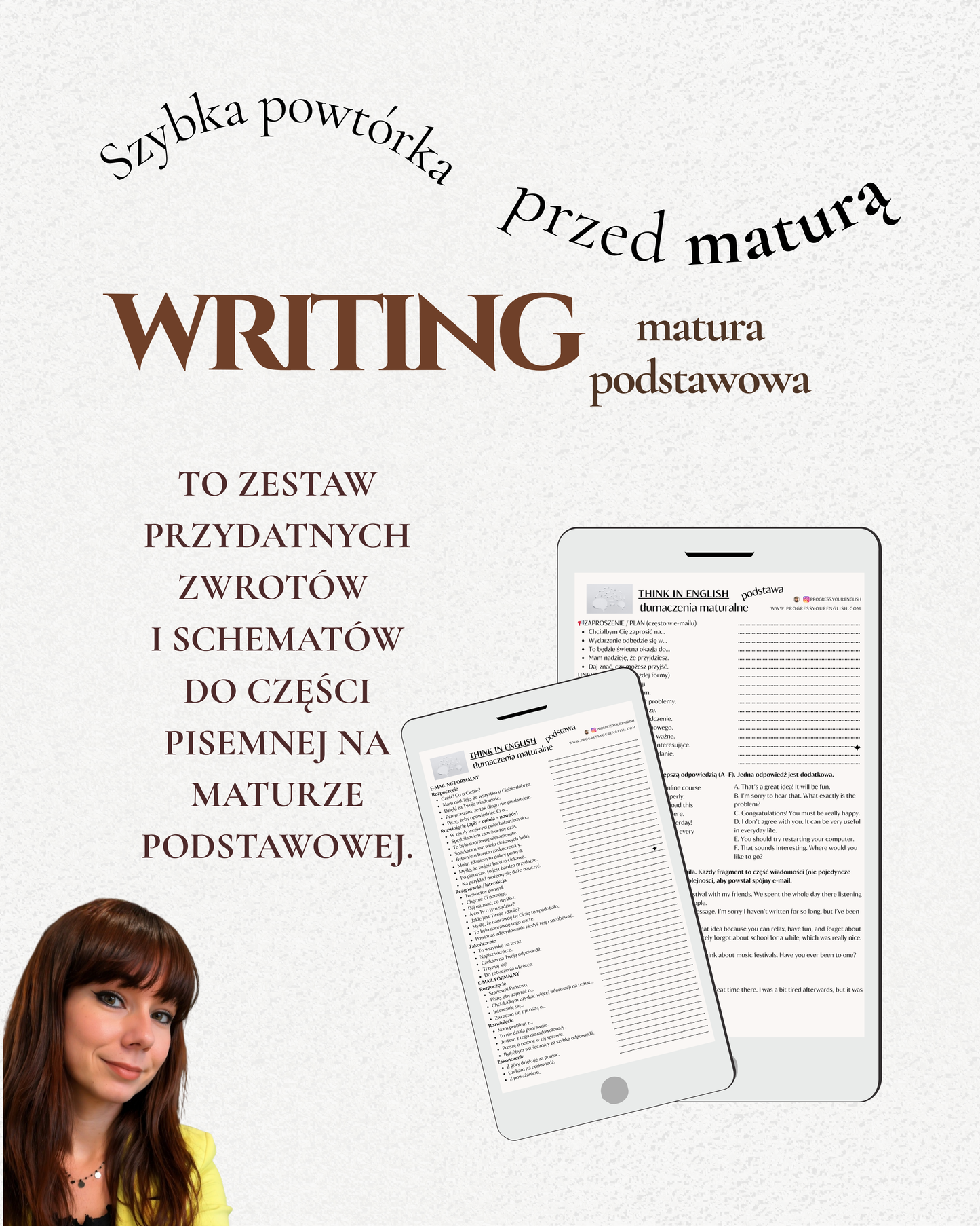 Matura podstawowa: schematy do pisania