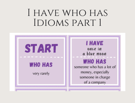 I have who has - idioms cz. 1