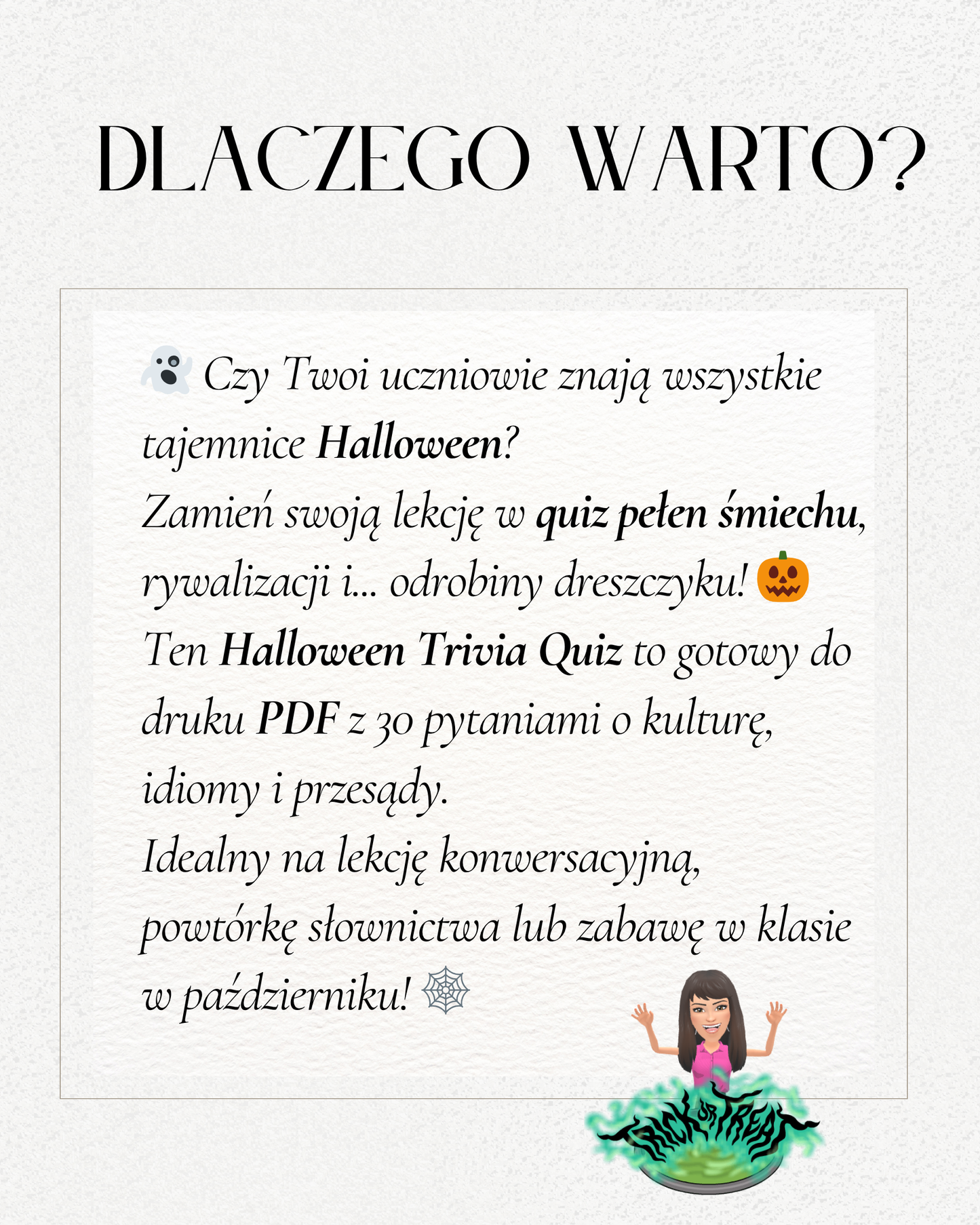 🎃 Halloween Trivia – Fun English Quiz (Printable PDF)