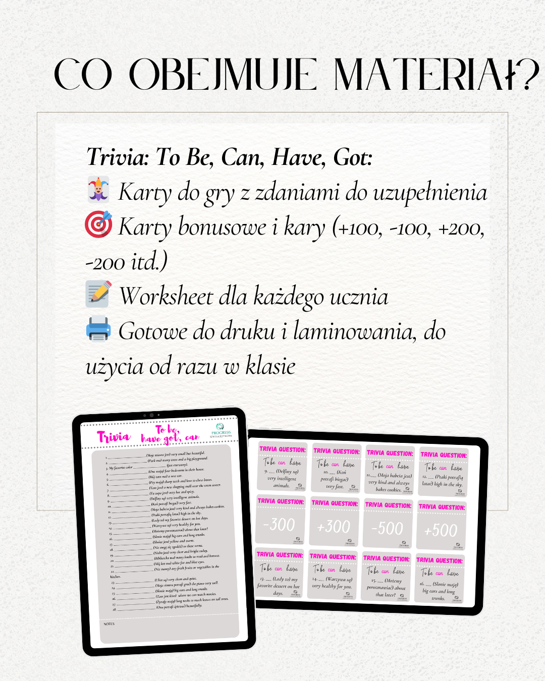 Trivia: To Be, Can, Have Got – Gra językowa dla uczniów A2