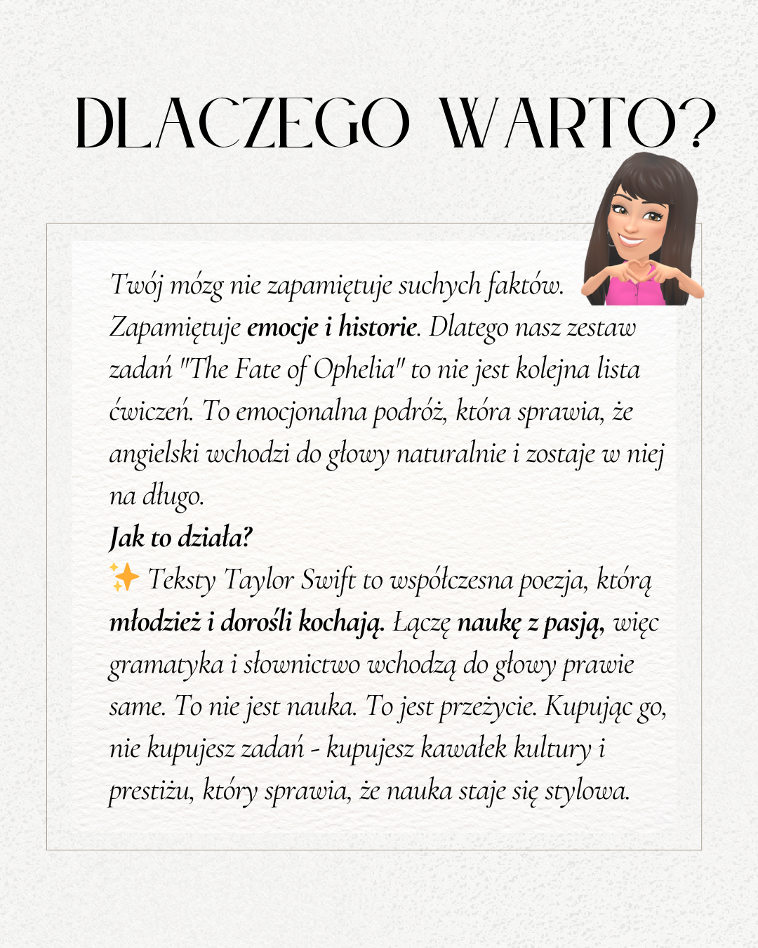 Taylor Swift – The Fate of Ophelia  Zestaw do nauki angielskiego z piosenką (poziom B1–B2)