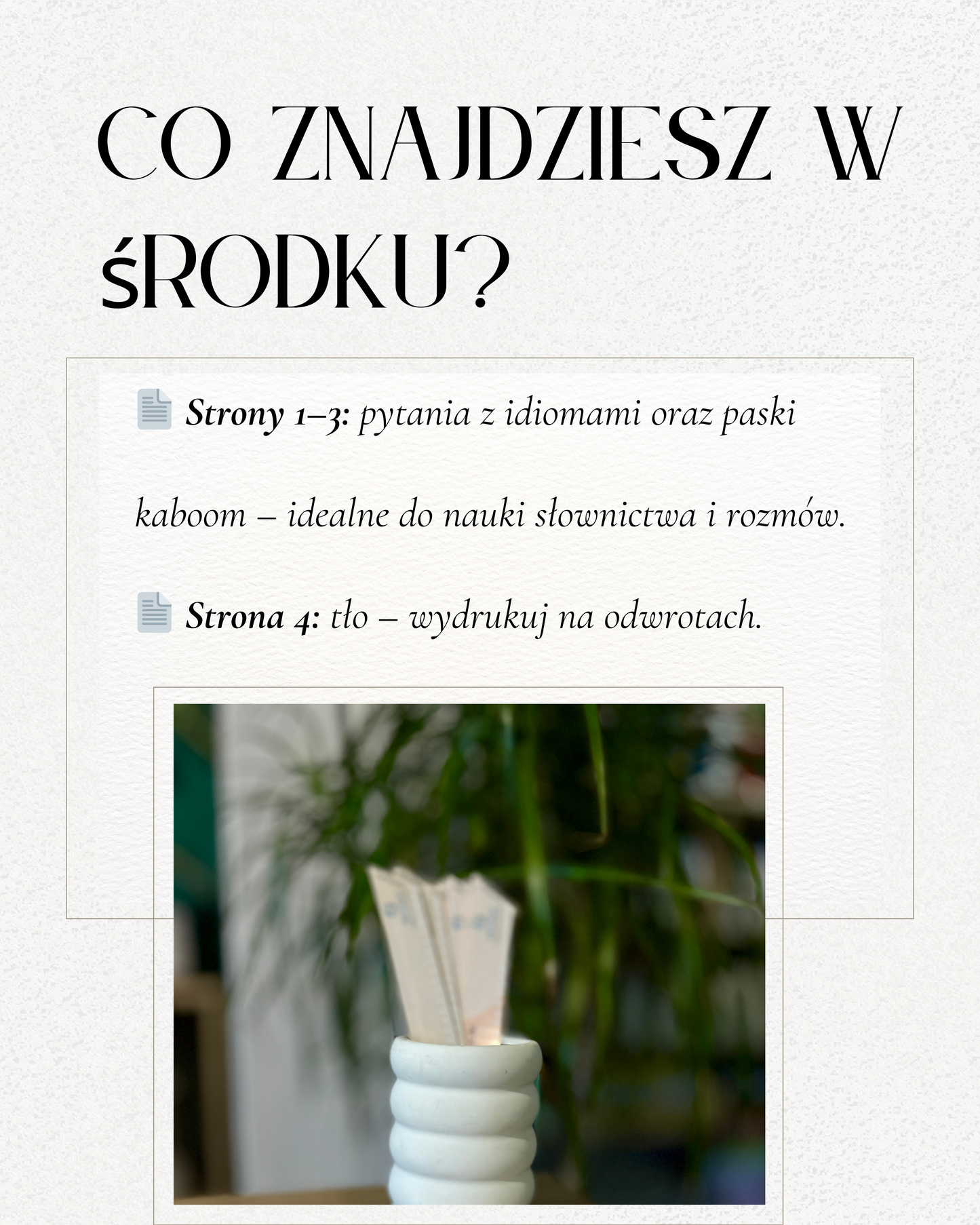 Kaboom - Idioms speaking questions