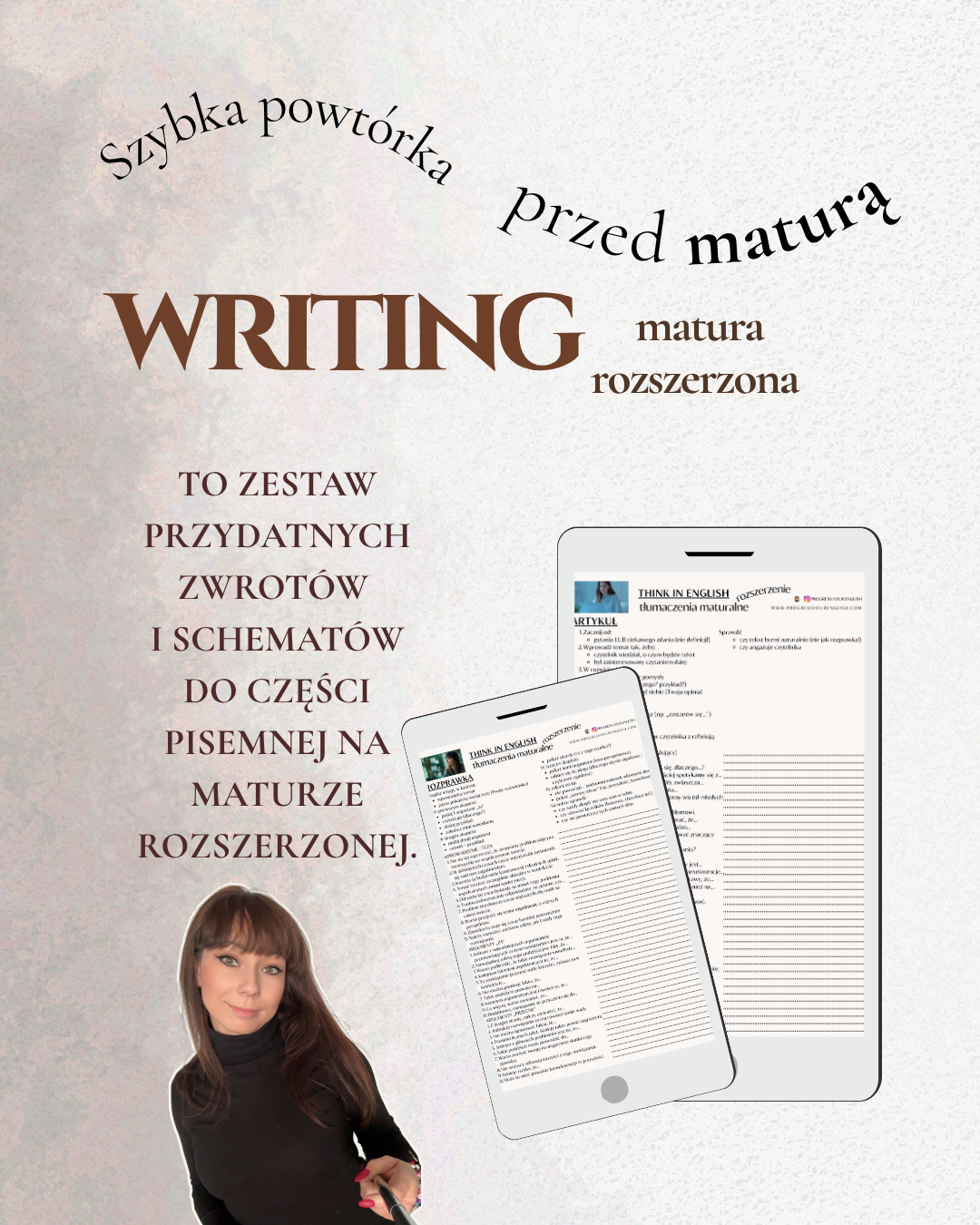Matura rozszerzona: schematy do pisania