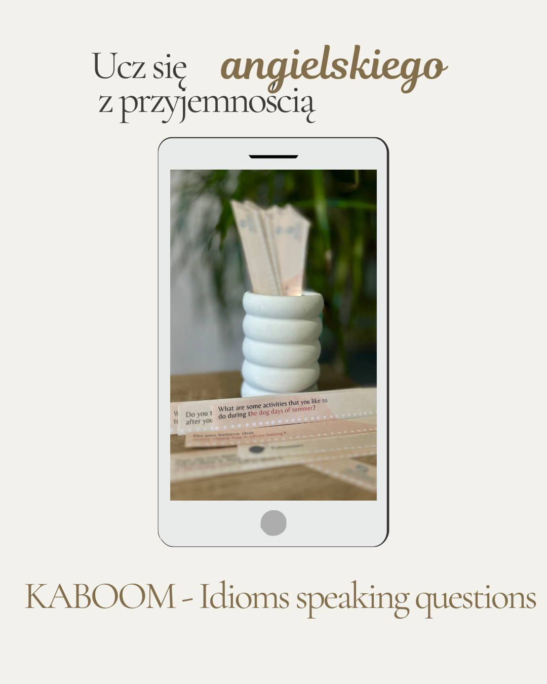 Kaboom - Idioms speaking questions