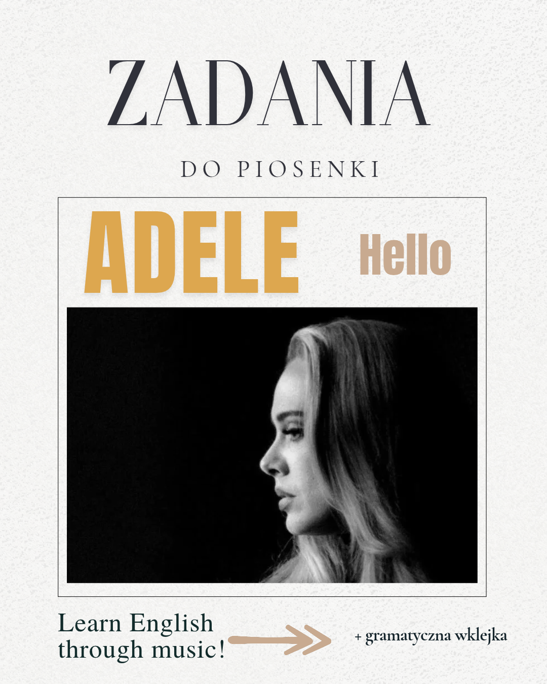 Zadania do piosenki Adele - Hello